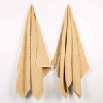 Superior Ribbed Textured Cotton Bath Sheet Ultra-Absorbent Towel Set