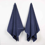 Superior Ribbed Textured Cotton Bath Sheet Ultra-Absorbent Towel Set