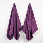 Superior Ribbed Textured Cotton Bath Sheet Ultra-Absorbent Towel Set