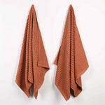 Superior Ribbed Textured Cotton Bath Sheet Ultra-Absorbent Towel Set