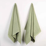 Superior Ribbed Textured Cotton Bath Sheet Ultra-Absorbent Towel Set