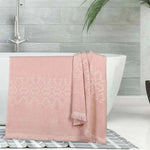 Rolla Cotton Geometric Jacquard Plush Bath Sheet Set of 2