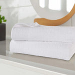 Superior Rayon from Bamboo Eco-Friendly Solid Bath Sheet Set of 2