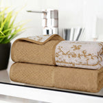 Lodie Cotton Jacquard Solid and Two-Toned Bath Sheet Set of 2