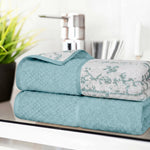 Lodie Cotton Jacquard Solid and Two-Toned Bath Sheet Set of 2