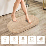 Superior Cotton Non Slip Oval 2 Piece Bath Rug Set
