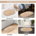 Superior Cotton Non Slip Oval 2 Piece Bath Rug Set