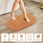 Superior Cotton Non Slip Oval 2 Piece Bath Rug Set