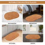 Superior Cotton Non Slip Oval 2 Piece Bath Rug Set