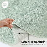Superior Cotton Non Slip Oval 2 Piece Bath Rug Set