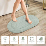 Superior Cotton Non Slip Oval 2 Piece Bath Rug Set
