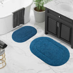 Superior Cotton Non Slip Oval 2 Piece Bath Rug Set