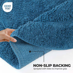 Superior Cotton Non Slip Oval 2 Piece Bath Rug Set