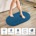 Superior Cotton Non Slip Oval 2 Piece Bath Rug Set