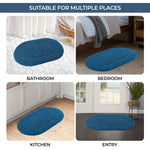 Superior Cotton Non Slip Oval 2 Piece Bath Rug Set