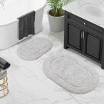 Superior Cotton Non Slip Oval 2 Piece Bath Rug Set