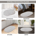 Superior Cotton Non Slip Oval 2 Piece Bath Rug Set