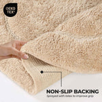 Superior Cotton Non Slip Oval 2 Piece Bath Rug Set