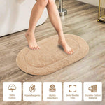 Superior Cotton Non Slip Oval 2 Piece Bath Rug Set