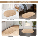 Superior Cotton Non Slip Oval 2 Piece Bath Rug Set