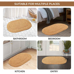 Superior Cotton Non Slip Oval 2 Piece Bath Rug Set