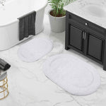 Superior Cotton Non Slip Oval 2 Piece Bath Rug Set