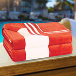 Cabana Stripe Oversized Cotton Beach Towel Sets