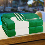 Cabana Stripe Oversized Cotton Beach Towel Sets