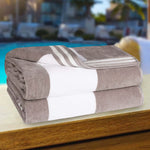 Cabana Stripe Oversized Cotton Beach Towel Sets
