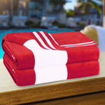 Cabana Stripe Oversized Cotton Beach Towel Sets