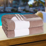 Cabana Stripe Oversized Cotton Beach Towel Sets