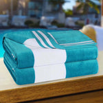 Cabana Stripe Oversized Cotton Beach Towel Sets