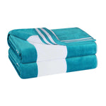 Cabana Stripe Oversized Cotton Beach Towel Sets