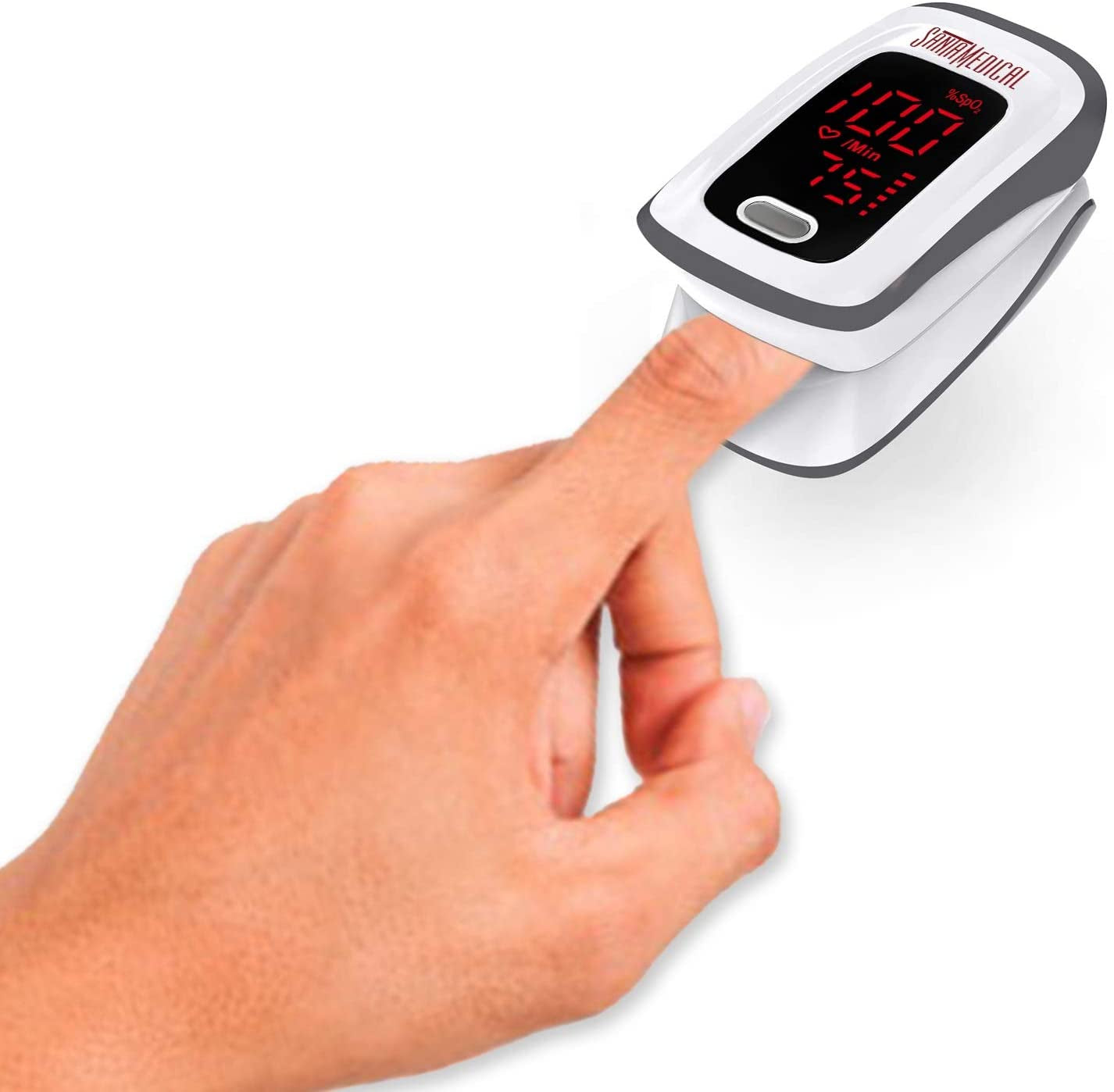 Fingertip Pulse Oximeter, Blood Oxygen Saturation Monitor (Spo2) with Pulse Rate Measurements and Pulse Bar Graph, Portable Digital Reading LED Display, Batteries and Carry Case Included