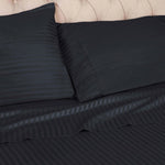 100% Egyptian Cotton 300 Thread Count Stripe Bed Pillowcase Set