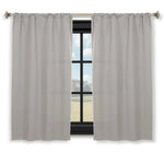 Solid Room Darkening Rod Pocket Blackout Curtain Panels, Set of 2