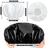 Super Jumbo Shower Cap 2 PCS Waterproof Shower Caps for Women, Extra Large Shower Cap, Reusable Super Large Bath Caps Hair Cap for Long Thick Curly Hair, Locs, Twist Braids - Black + White