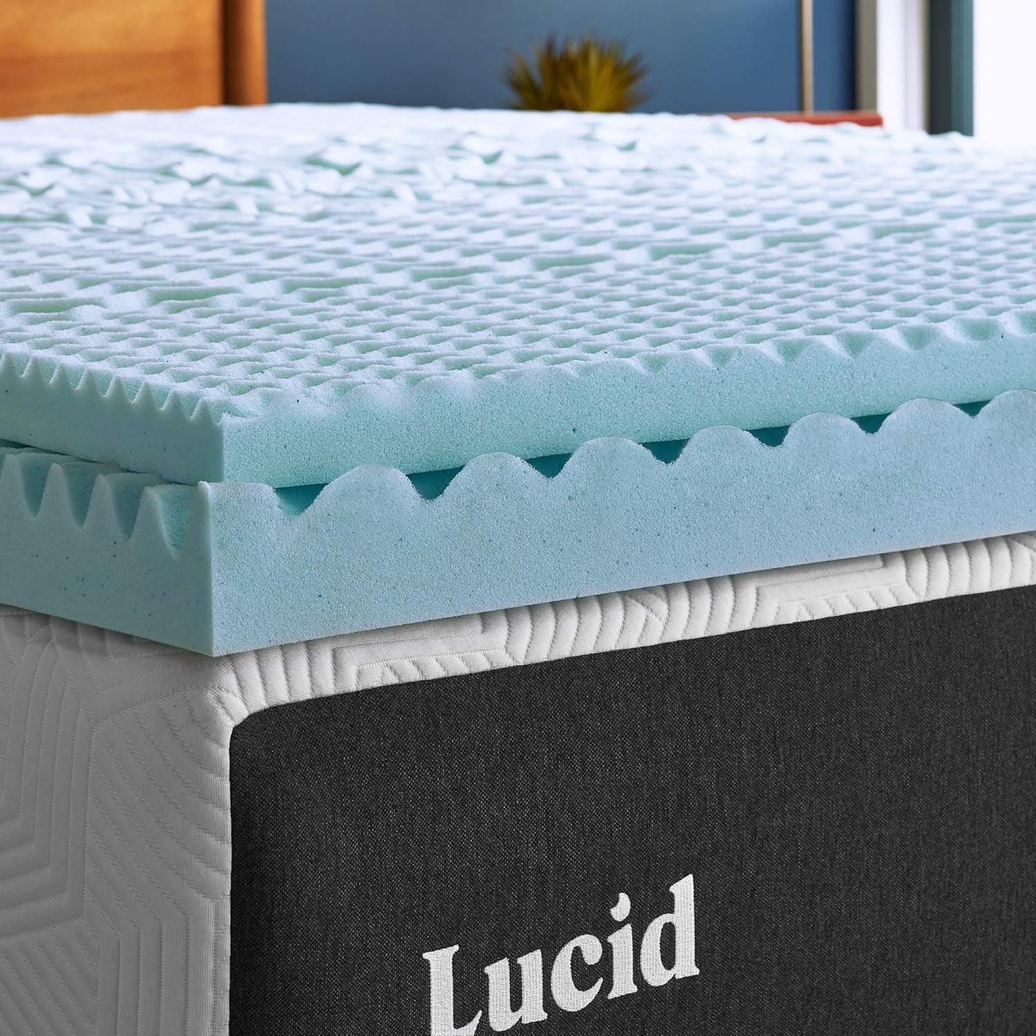 2 Inch Mattress Topper Queen - Memory Foam Mattress Topper Queen - 5 Zone Gel Infusion - Certipur Certified Foam