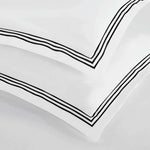 100% Cotton Three-Line Embroidered Duvet Cover Set