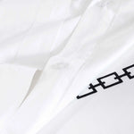 100% Cotton Chain Links Embroidered Duvet Cover Set