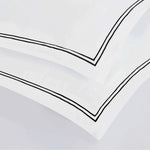 100% Cotton Two-Line Border Embroidered Duvet Cover Set