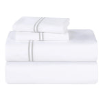 Fieldstone 100% Cotton Two-Line Embroidered Sheet Set