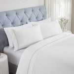 Fieldstone 100% Cotton Two-Line Embroidered Sheet Set