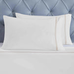 Fieldstone 100% Cotton Two-Line Embroidered Sheet Set