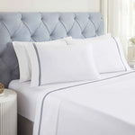 Fieldstone 100% Cotton Two-Line Embroidered Sheet Set