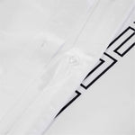 100% Cotton Greek Key Embroidered Duvet Cover Set