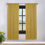 Solid Room Darkening Rod Pocket Blackout Curtain Panels, Set of 2