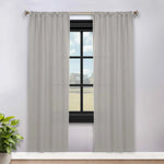 Solid Room Darkening Rod Pocket Blackout Curtain Panels, Set of 2