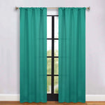 Solid Room Darkening Rod Pocket Blackout Curtain Panels, Set of 2