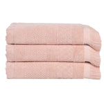 Cotton Geometric Jacquard Absorbent Bath Towel Set of 3